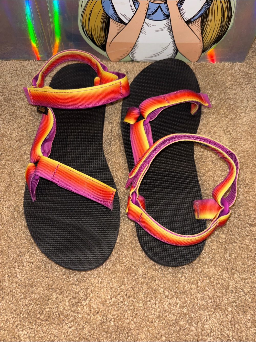 Teva Women’s Sunset Gradient Strap Sandals - Pink & Orange